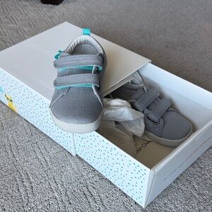 Ten Little Gray Canvas Kids Shoes - little kids size 10